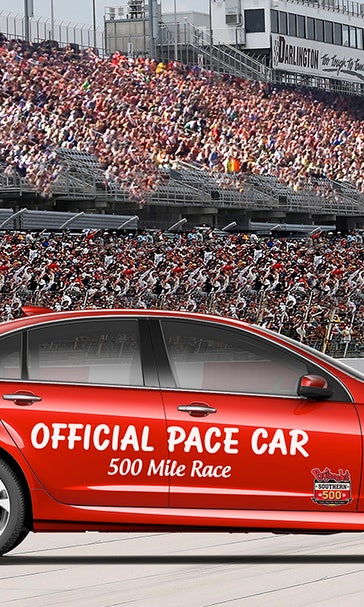 Retro graphics featured on pace car for Southern 500 at Darlington